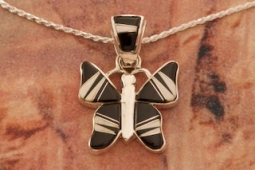 Calvin Begay Butterfly Sterling Silver Pendant